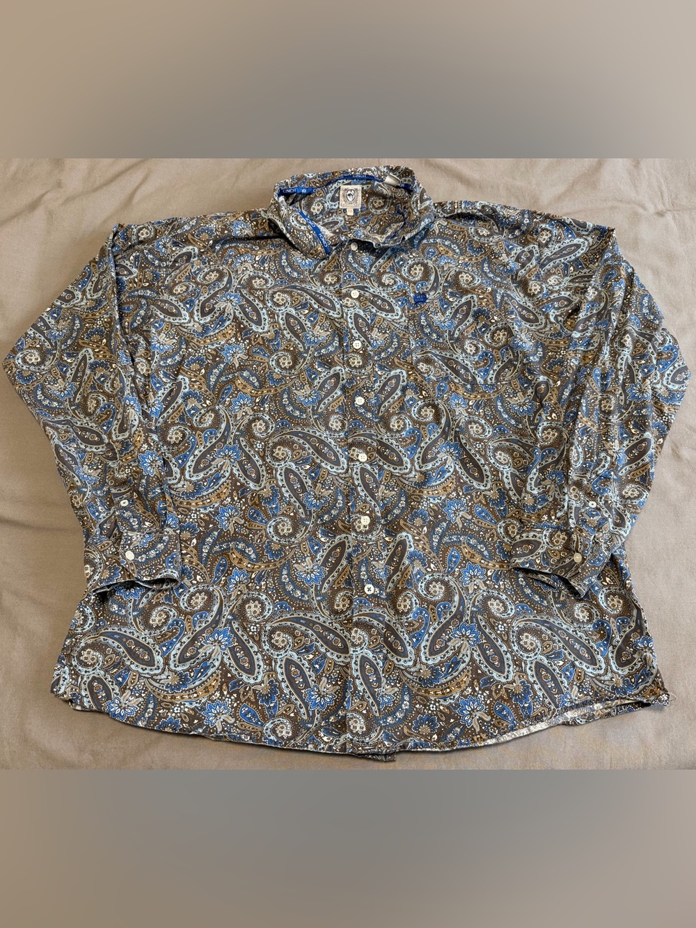 Cinch Men's Western Shirt Paisley Cotton Button Up Embroidered Logo Men’s XXL